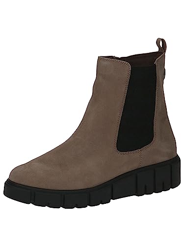 CAPRICE Damen Stiefeletten ohne Absatz aus Leder mit Reißverschluss, Braun (Mud Suede), 37 EU im Sale